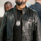 James Payton Ride Along Black Leather Jacket – close-up and worn views