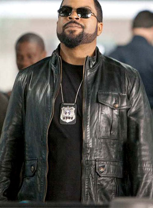 James Payton Ride Along Black Leather Jacket – close-up and worn views
