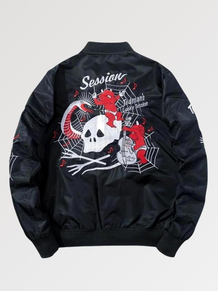 Japanese Bomber Devil Design 'Akuma' - Sublimation Jacket ( Recreated Edition )