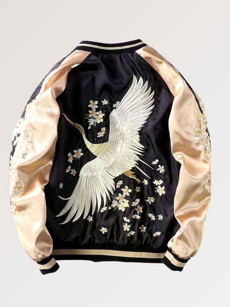 Japanese Cranes Sukajan Jacket 'Enoshima' - Sublimation Jacket ( Recreated Edition )