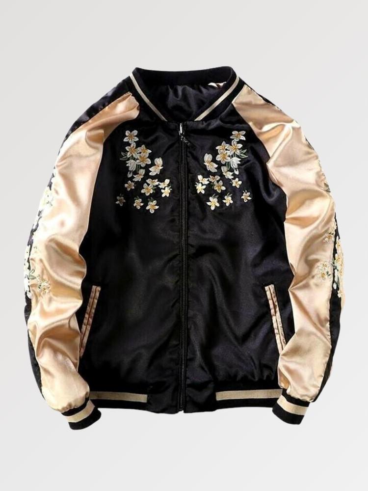 Japanese Cranes Sukajan Jacket 'Enoshima' - Sublimation Jacket ( Recreated Edition )