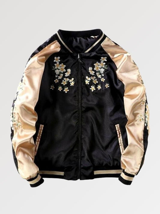 Japanese Cranes Sukajan Jacket 'Enoshima' - Sublimation Jacket ( Recreated Edition )