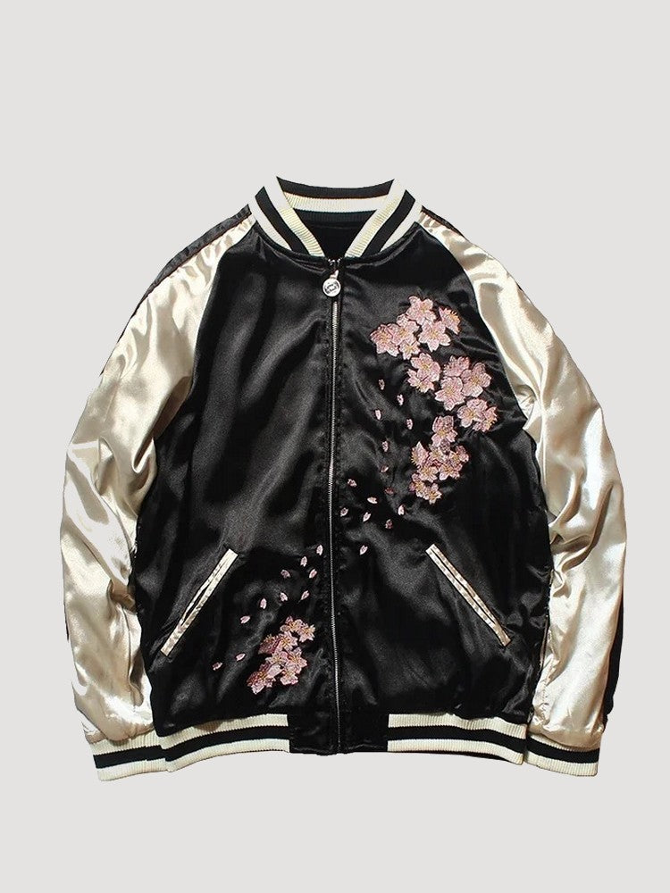 Japanese Dragon and Flower Bomber 'Shinjuku' - Sublimation Jacket ( Recreated Edition )