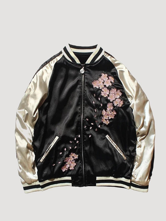 Japanese Dragon and Flower Bomber 'Shinjuku' - Sublimation Jacket ( Recreated Edition )