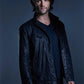 Jared Padalecki Supernatural Black Leather Jacket – front view