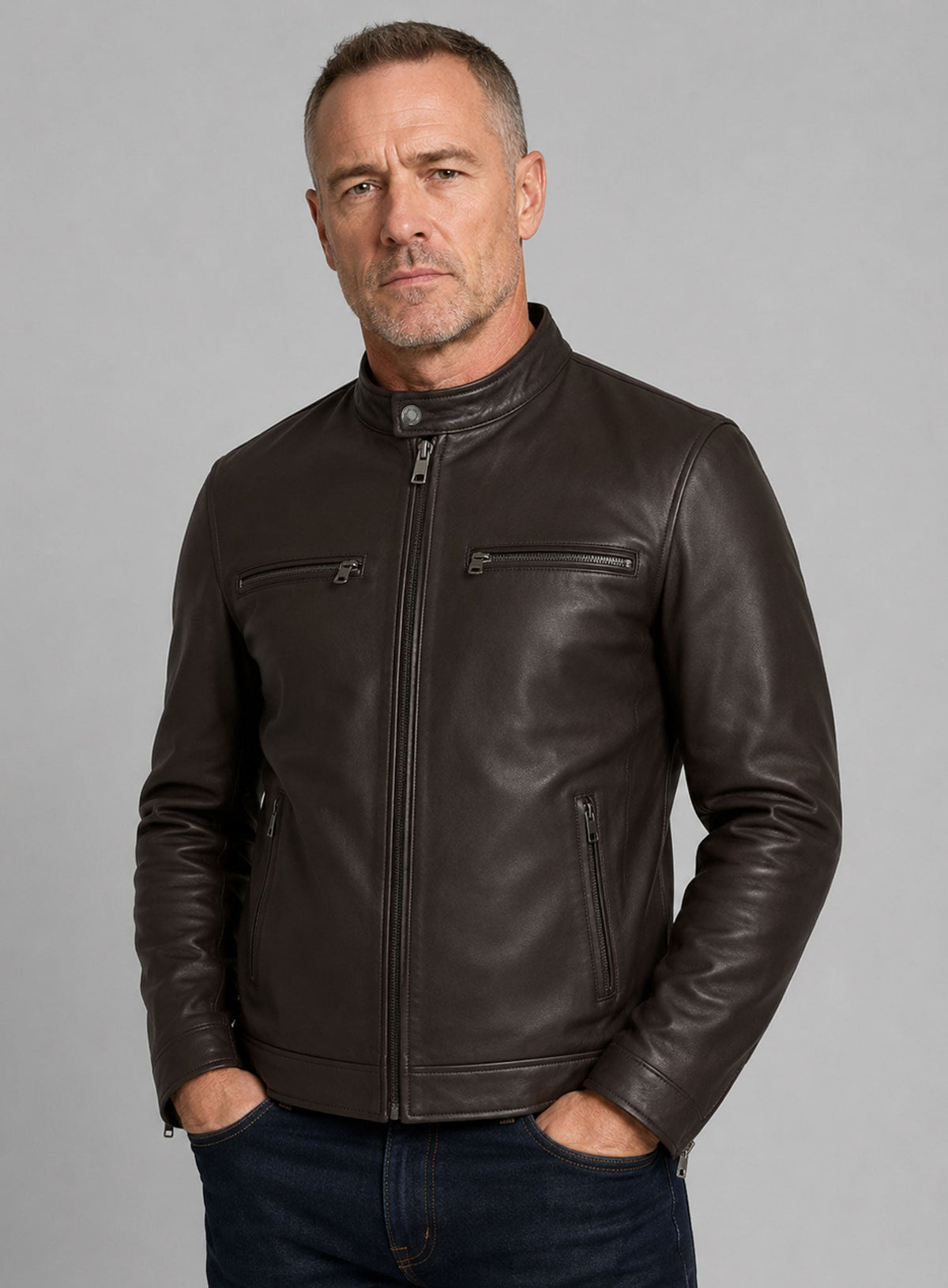 Jason Beghe Chicago P.D. Leather Jacket view 5