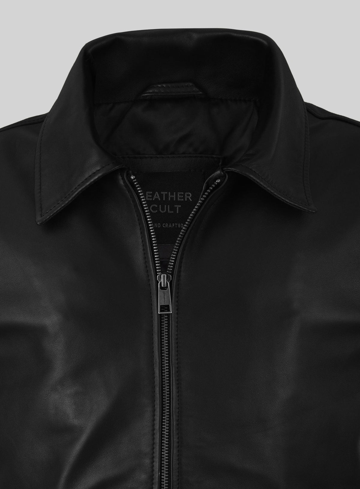 Jason Bateman Black Leather Jacket – close-up detail of hardware and pockets
