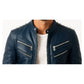 Jaxon Blue Leather Jacket – Men’s Premium Blue Leather Jacket
