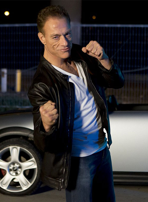 Jean-Claude Van Damme Black Leather Jacket – Jean-Claude Van Damme celebrity photo