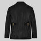 Jean-Claude Van Damme Until Death Black Leather Blazer – back view