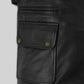 Jean-Claude Van Damme Until Death Black Leather Blazer – close-up and worn views