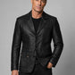 Jean-Claude Van Damme Until Death Black Leather Blazer – close-up and worn views