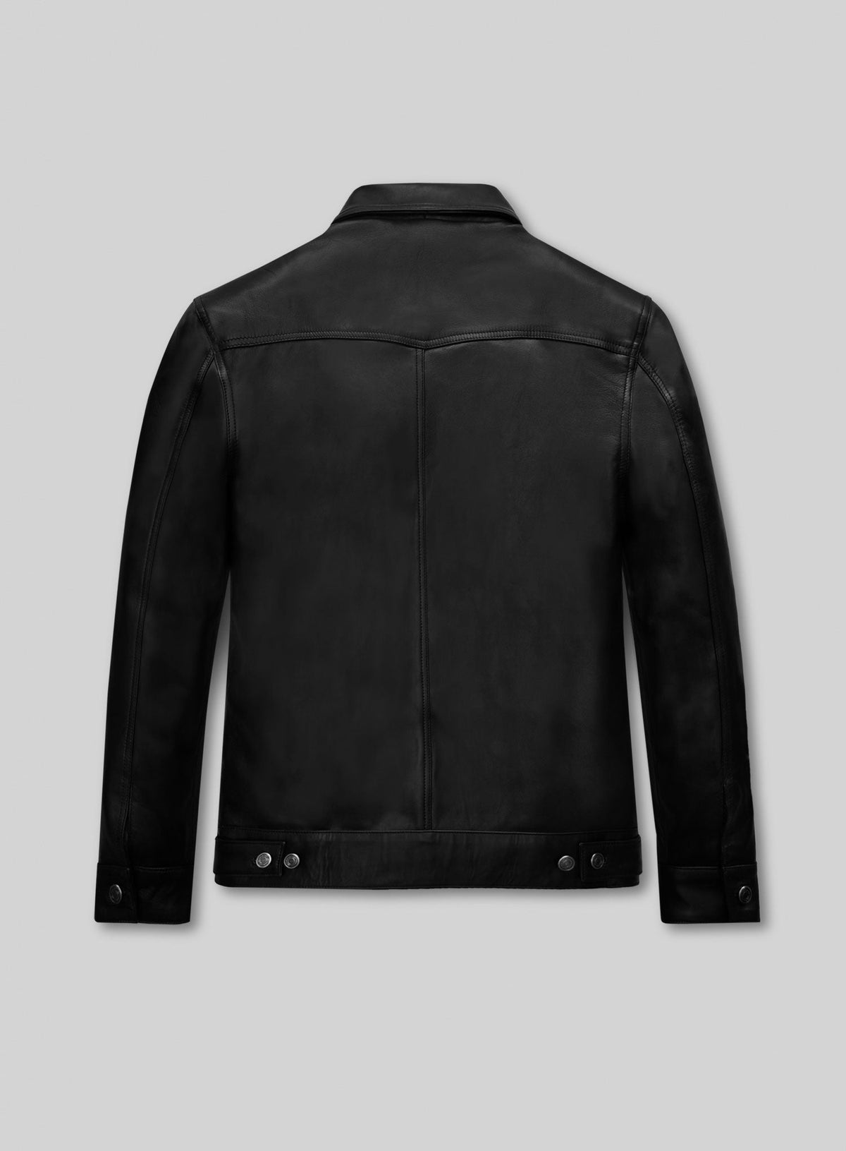 Jeff Goldblum Dominion Premiere Black Leather Jacket – back view