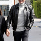 Jeff Goldblum Black Bomber Leather Jacket – Jeff Goldblum celebrity photo