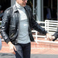Jeff Goldblum Black Bomber Leather Jacket – Jeff Goldblum wearing the look, photo 3