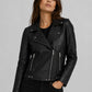 Jena Malone Black Leather Jacket – full product view