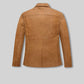 Jennifer Aniston Friends Season 5 Green Leather Blazer – back view