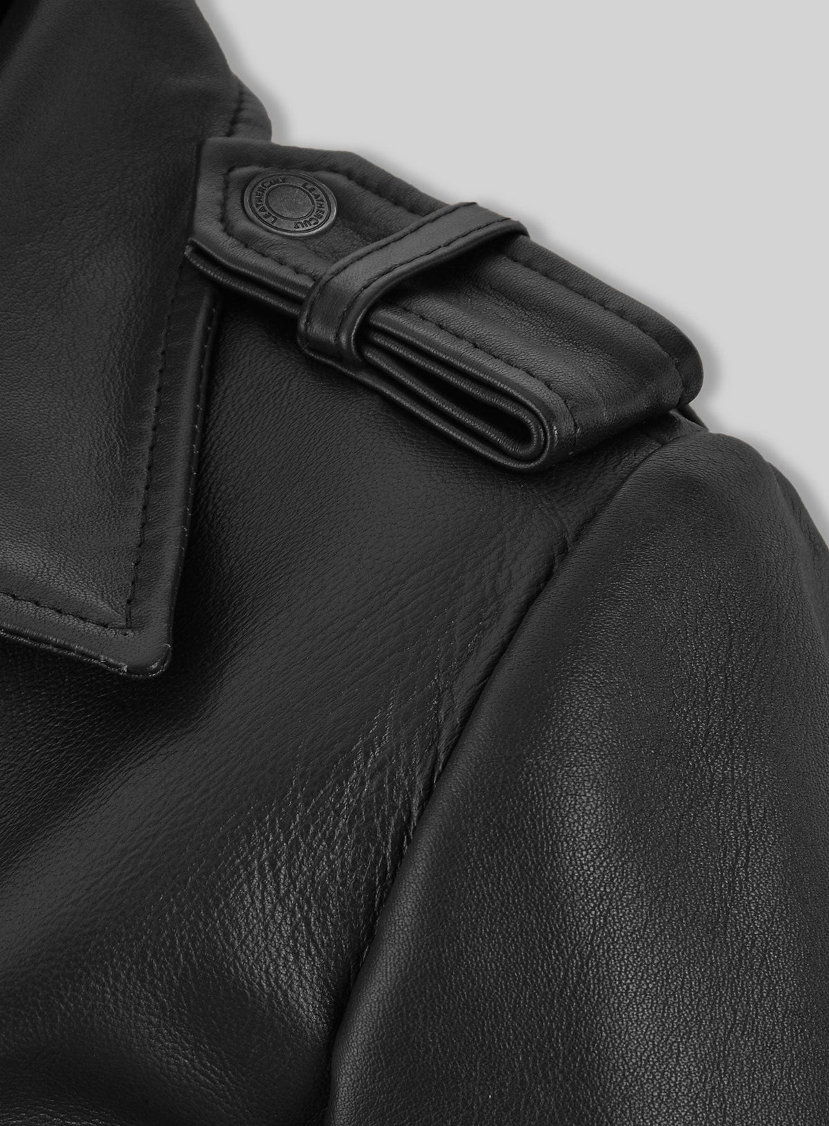 Jennifer Aniston Black Leather Jacket – close-up and worn views