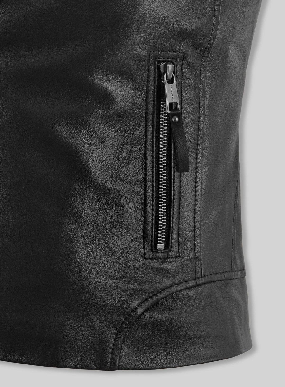 Jennifer Aniston Black Leather Jacket – close-up and worn views