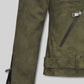 Jennifer Aniston Murder Mystery 2 Olive Green Leather Jacket – close-up and worn views