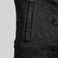 Jennifer Lawrence Black Leather Jacket – close-up and worn views