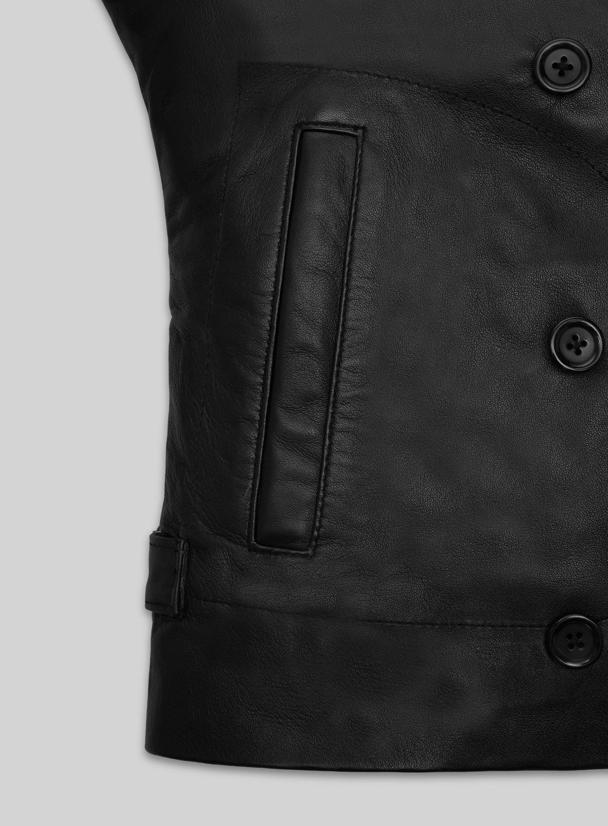 Jennifer Lawrence Black Leather Jacket – close-up and worn views