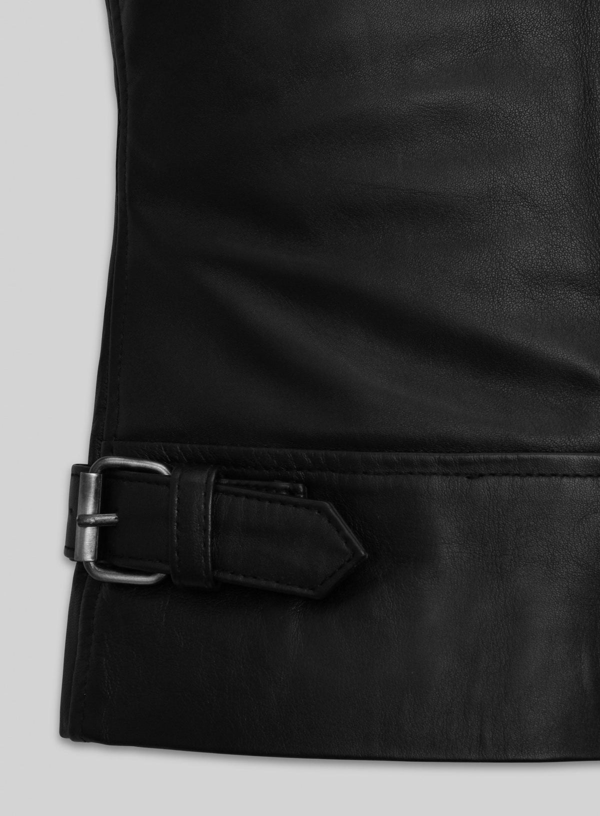Jennifer Lawrence Black Leather Jacket – close-up and worn views