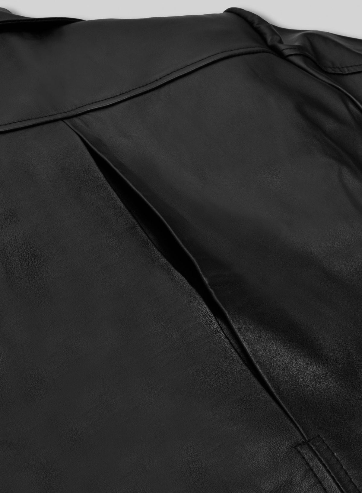 Jennifer Lawrence Black Leather Jacket – close-up and worn views