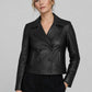 Jennifer Lawrence Black Leather Jacket – full product view