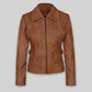 Jennifer Lopez Gigli Black Leather Jacket – front view