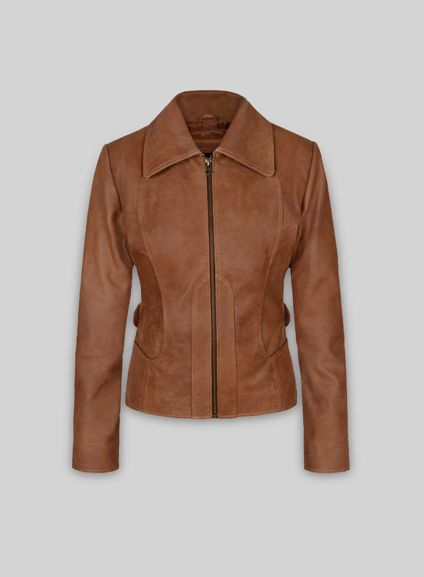 Jennifer Lopez Gigli Black Leather Jacket – front view