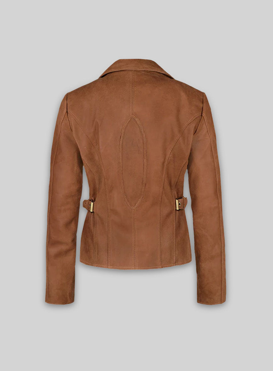 Jennifer Lopez Gigli Black Leather Jacket – back view