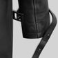 Jennifer Lopez Hustlers Black Leather Trench Coat – close-up and worn views