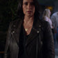 Jennifer Love Hewitt 9-1-1 Black Leather Jacket – close-up and worn views