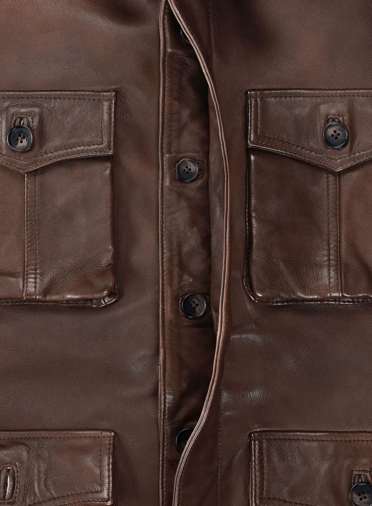 Jensen Ross Ackles Supernatural Season 7 Distressed Brown Leather Jacket – close-up and worn views