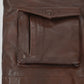 Jensen Ross Ackles Supernatural Season 7 Distressed Brown Leather Jacket – close-up and worn views
