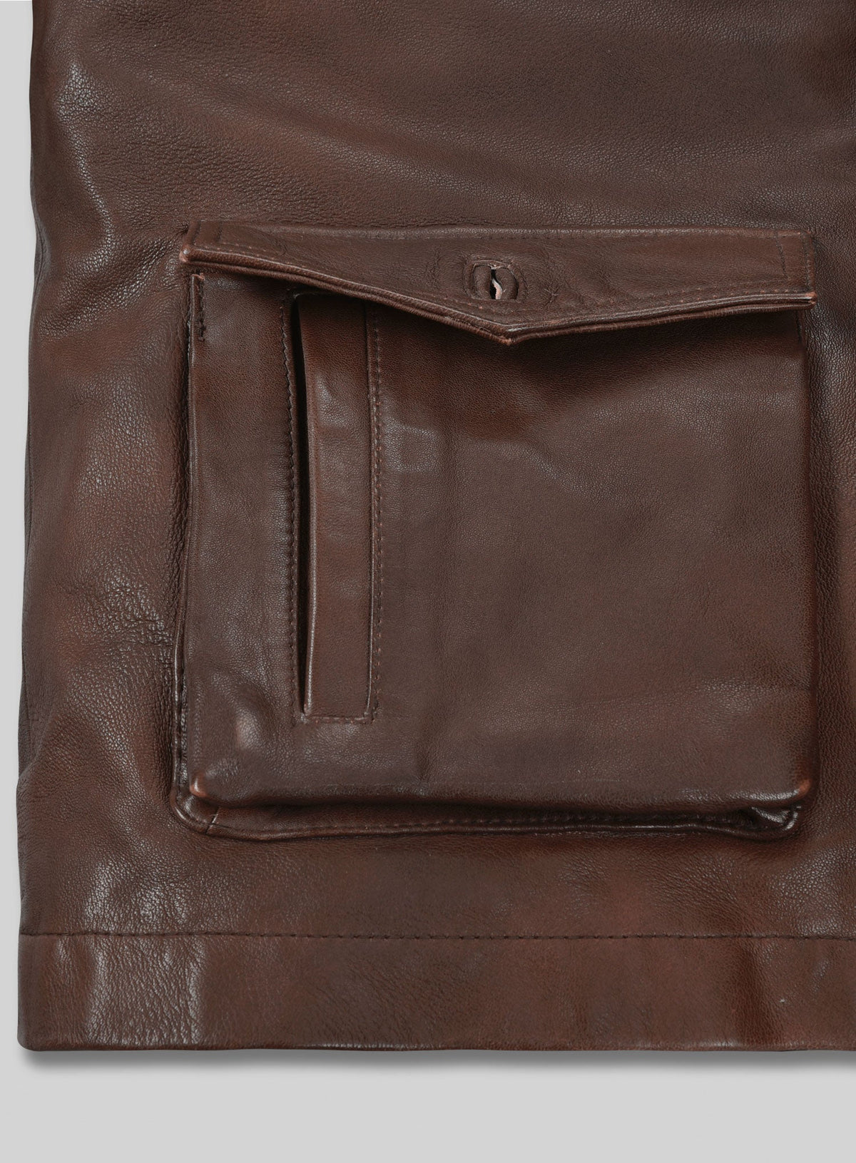 Jensen Ross Ackles Supernatural Season 7 Distressed Brown Leather Jacket – close-up and worn views