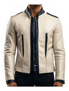Jesse White Leather Jacket – Men’s Premium White Leather Jacket