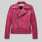 Jessica Alba Black Leather Jacket – front view