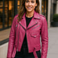 Jessica Alba Black Leather Jacket – alternate view