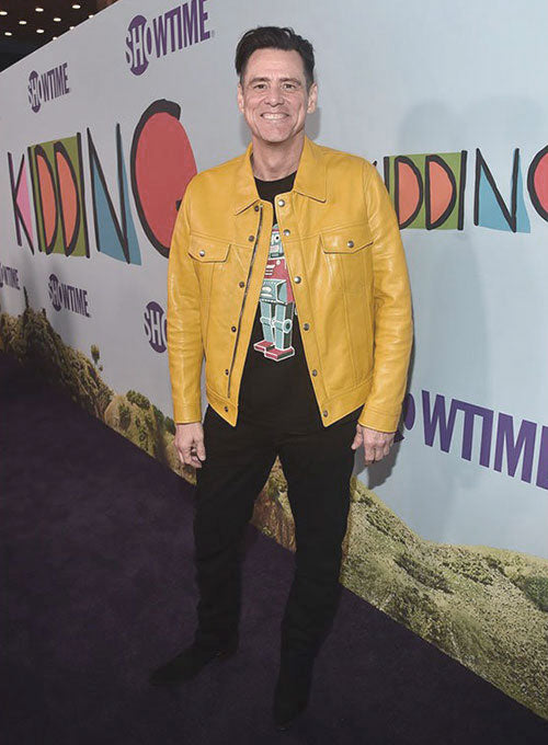 Jim Carrey Black Leather Jacket – Jim Carrey celebrity photo