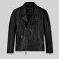 Jim Carrey Toronto International Film Festival Black Leather Jacket – front view