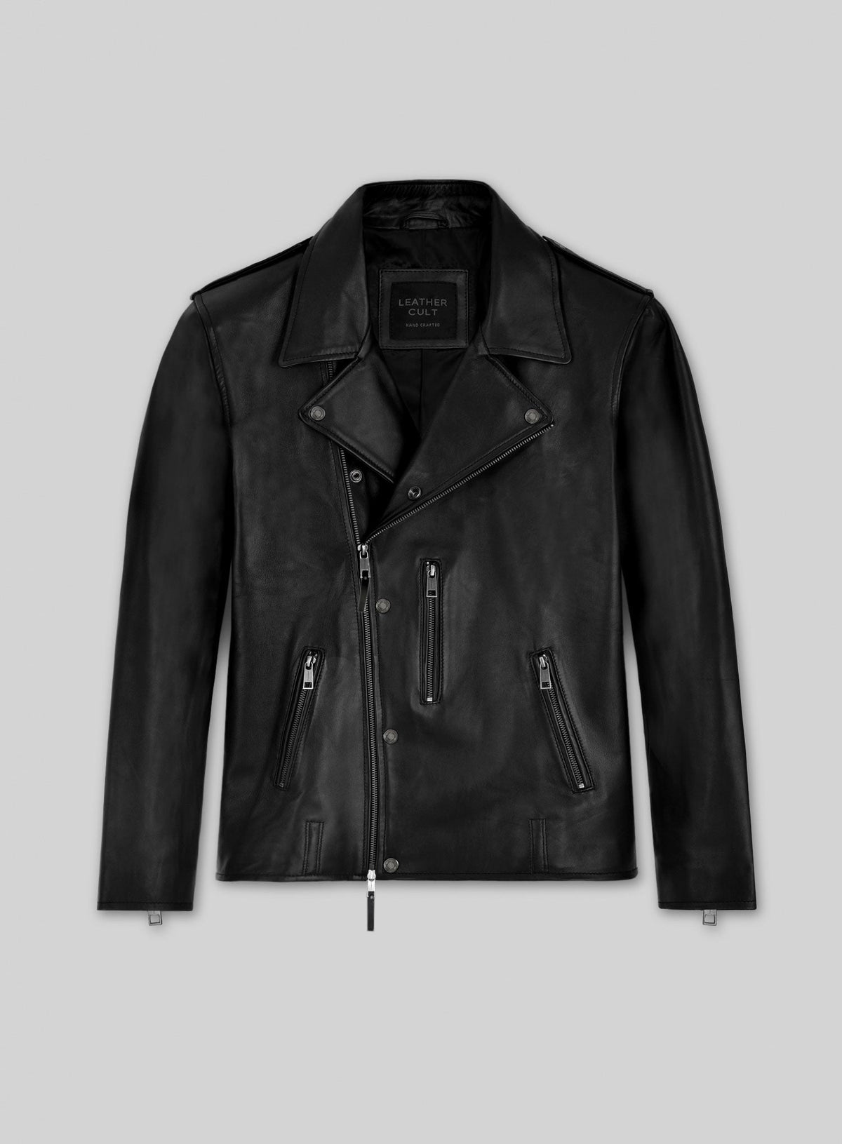 Jim Carrey Toronto International Film Festival Black Leather Jacket – front view