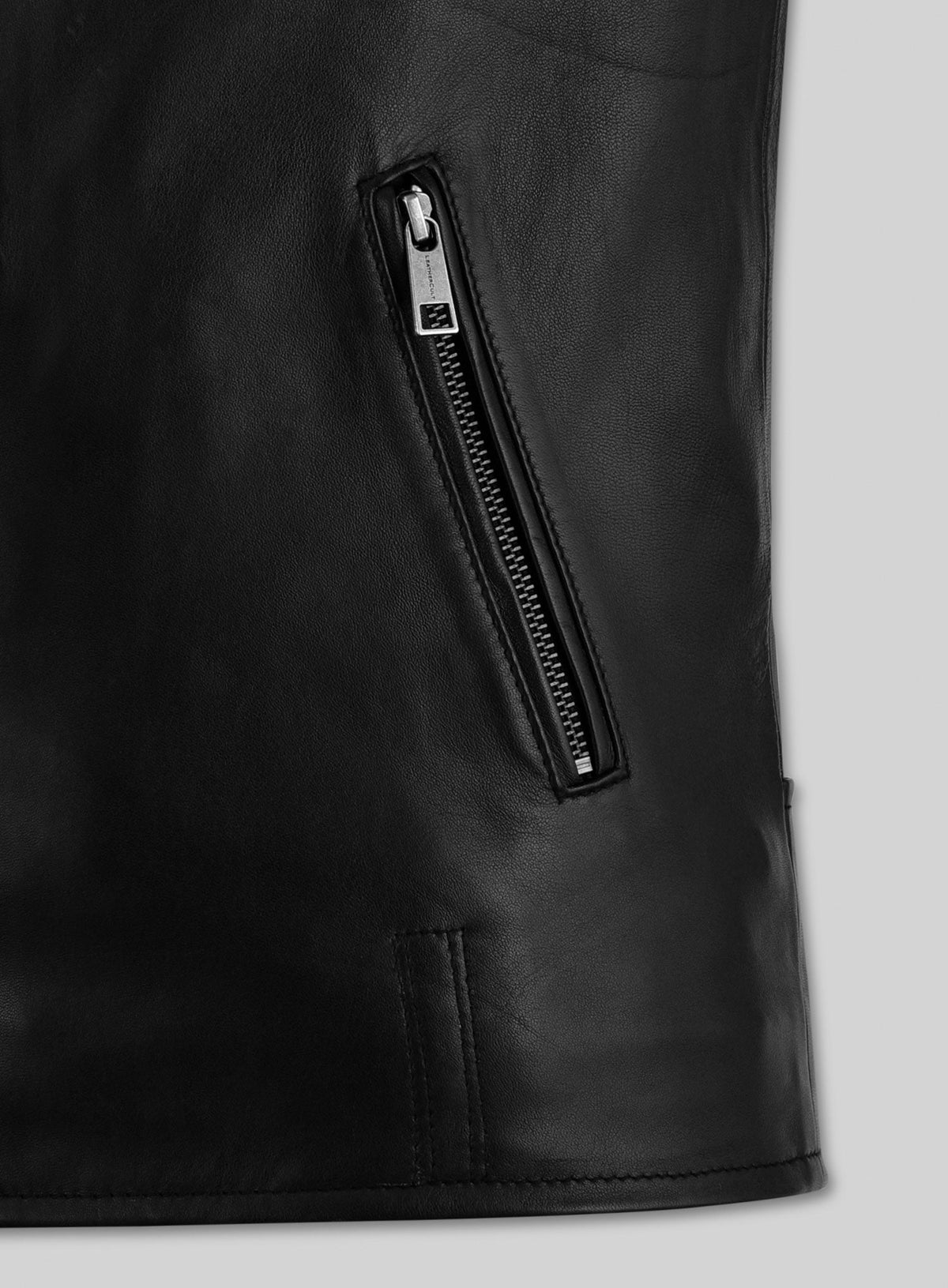 Jim Carrey Toronto International Film Festival Black Leather Jacket – close-up and worn views