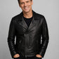 Jim Carrey Toronto International Film Festival Black Leather Jacket – close-up and worn views