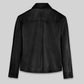 Jim Morrison Classic Black Leather Shirt – back view