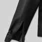 Jim Morrison Classic Black Leather Shirt – full product view