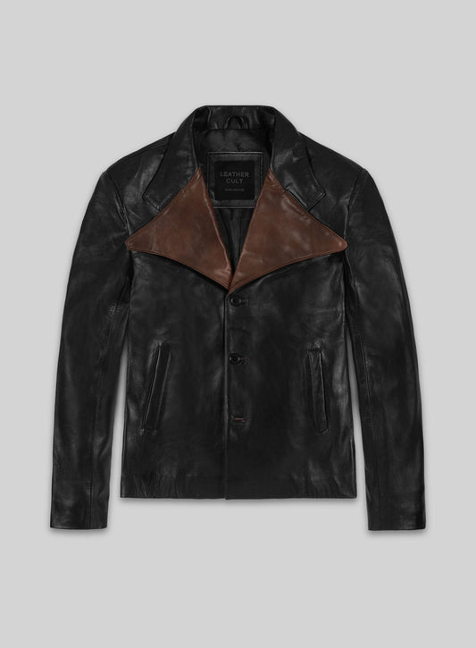 Jim Morrison Leather Jacket view 1