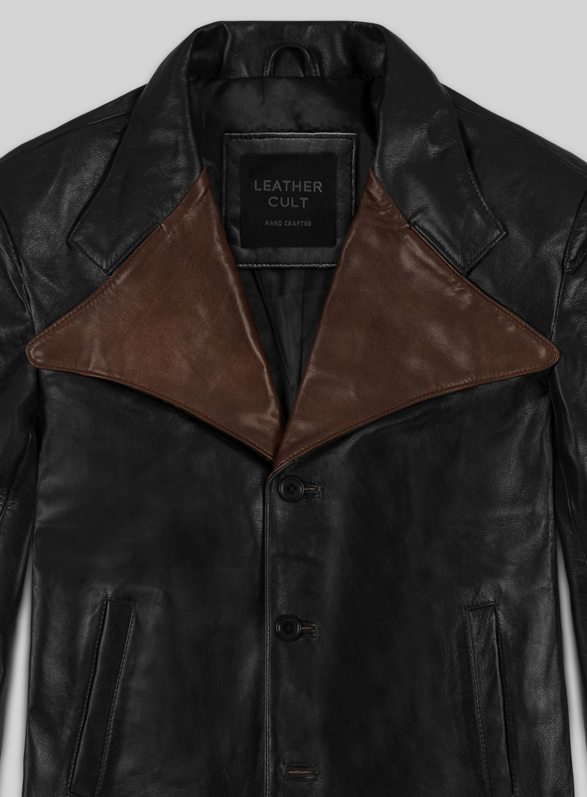 Jim Morrison Leather Jacket view 3