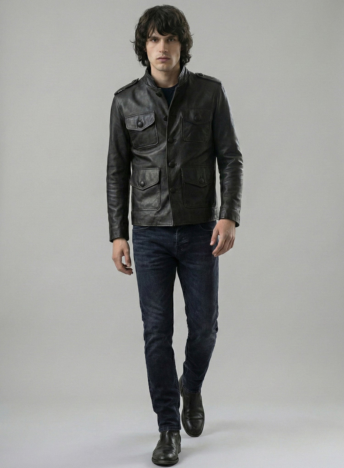 Jim Morrison Leather Jacket # 2 view 6